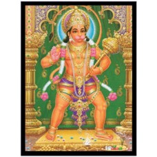 3D Lenticular lens picture-"Hanuman" with Decorative frame-58x38 CM (Code:LEN0003) 